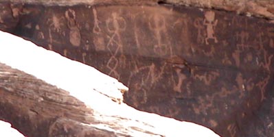 A nice example of a petroglyph panel.