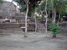 In the courtyard