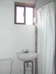 the bathroom in our room  at the Aguarda