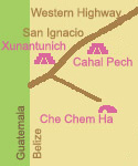 map showing Che Chem Ha off the Western Highway about 8 miles