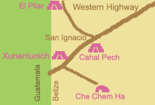 map to Xunantunich