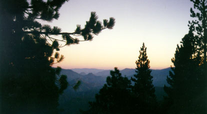 Sunset from Voodoo Dome descent trail