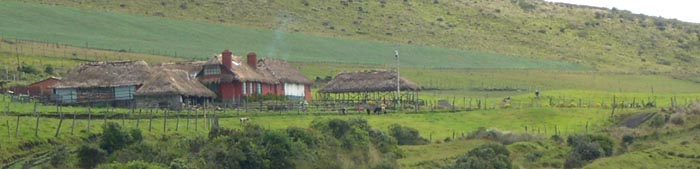 orange farm house in the countryside outside the park