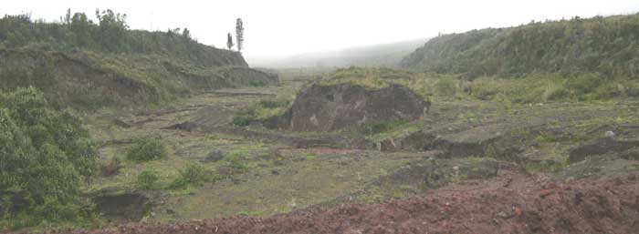 old lava flow near park entrance