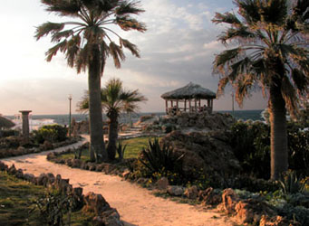 Cabana on the coast across from Montazah Palace