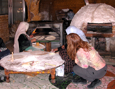 Watching the bread bake