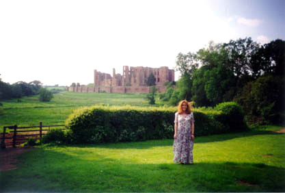 The castle in the distance and me when I was young!