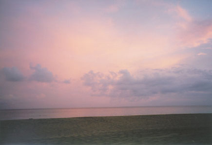 Sunset on Kalalau beach