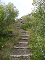 A steep part of the path