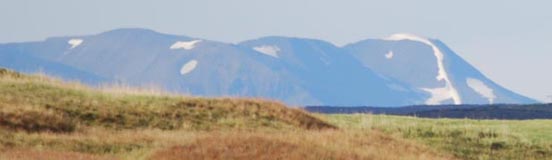 Snowy mountains in the distance