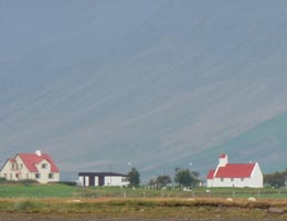 Church seen from Önundarfjörður while kayaking