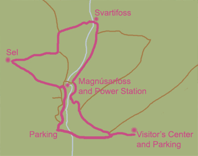 Map of the trail relative to major roads