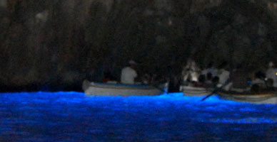 boats waiting to leave the grotto