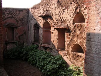 Inside a courtyard