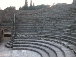 Inside a theater