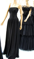 Black gowns in the Valentino exhibit