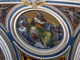 detail of St. Peter in top dome