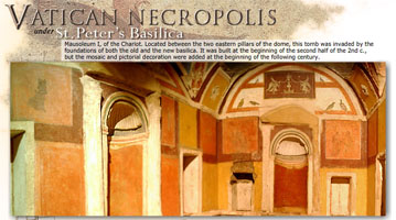 screen shot from Vatican website of a tomb