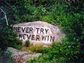 never try never win