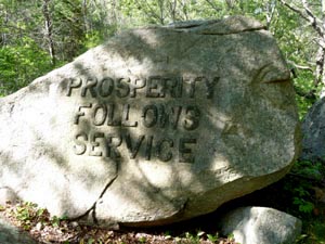 Prosperity follows service (2011)