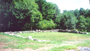 Remains of Ebenezer Fiske's home at the beginning of our route