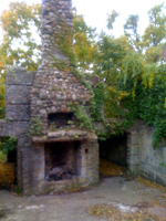 Fireplace survived the fire