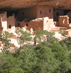 Spruce Tree house seen from the trail