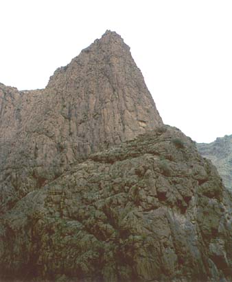 brown rocky hills