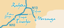 Map of route from N10 to N13