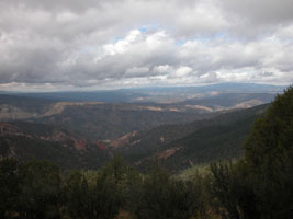 View from the road to the park