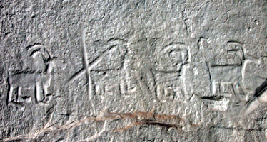 Petroglyph of bighorn sheep