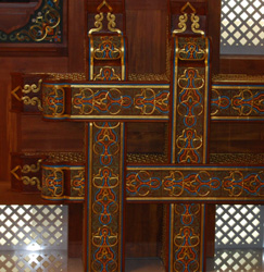 Wood on mosque ceiling