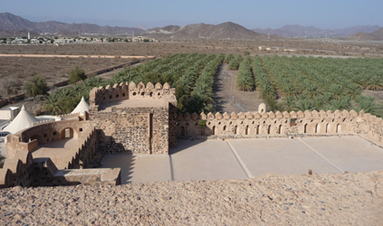 The castle and the oasis beyond