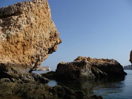 Beautiful rocks jutting from the Gulf