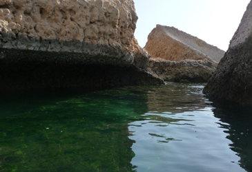 Navigating through the rocks