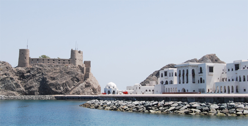 Mirani Fort and a new construction watch the harbor