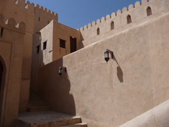 Beautiful lamps on the fort wall