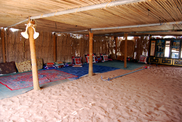 Inside the house of a bedouin family