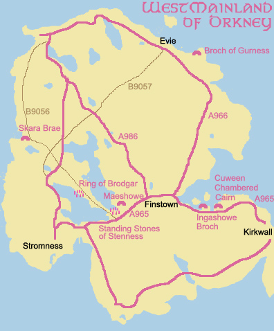 Map of West Orkney