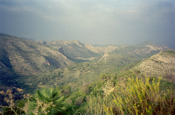 the view of the mountains