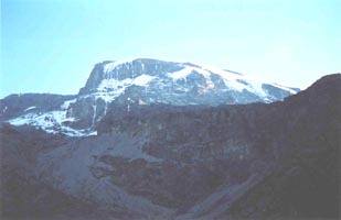 the peak behind the camp