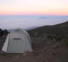 Tent at sunrise