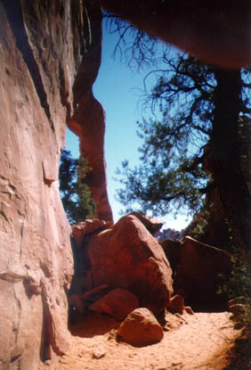 side view of an arch