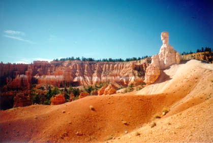 Loose sand surrounds the trail