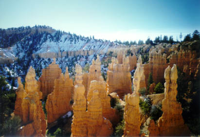 Orange walls form a maze in the canyon