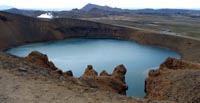 Crater filled with water