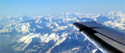 Alps from our plane window