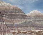 Purple and blue striped landscape