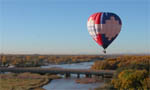 balloon over river