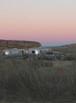 sunset over the campground